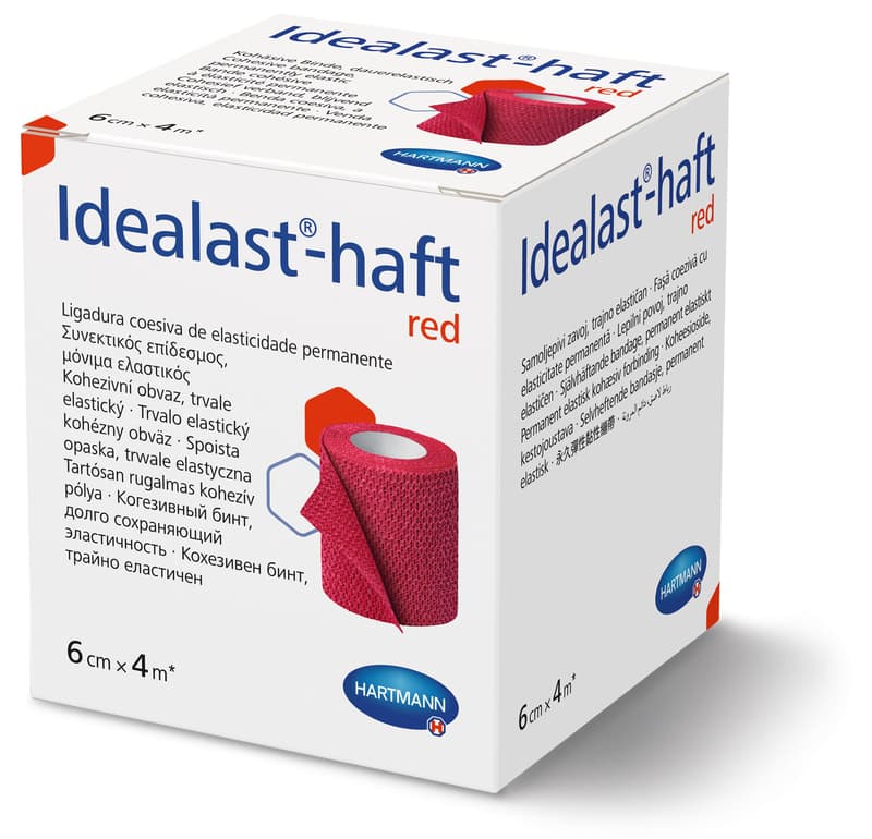 Obin.elast.Idealast-haft color 6cmx4m/1ks červená