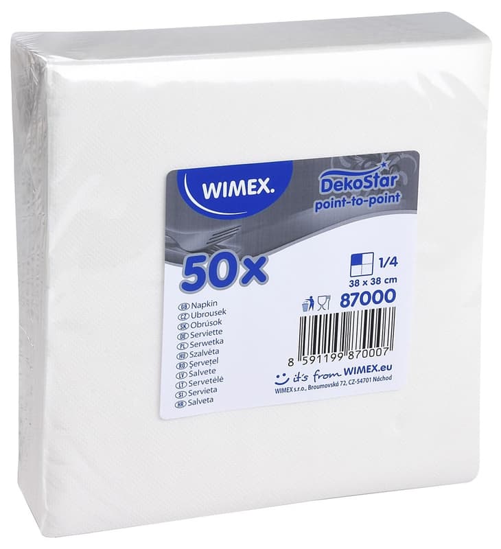 DekoStar White napkins 38×38 cm