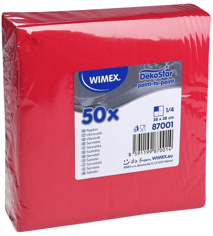 DekoStar Napkins red 38×38 cm