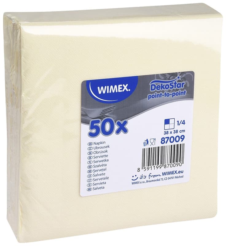 DekoStar Paper napkins beige 38×38 cm
