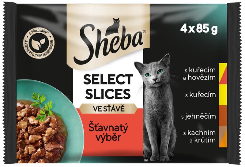 Sheba Šťavnatý výběr ve šťávě kapsičky pro kočky 4×85 g