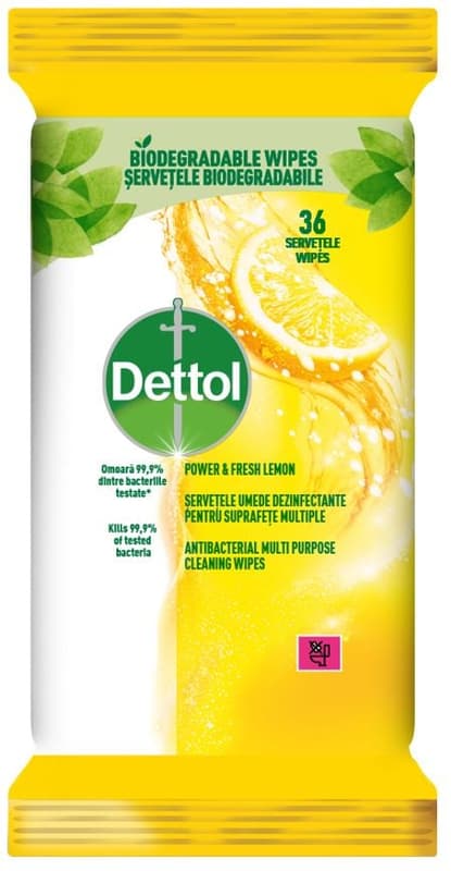 Dettol Antibakteriální ubrousky na povrchy citron a limeta