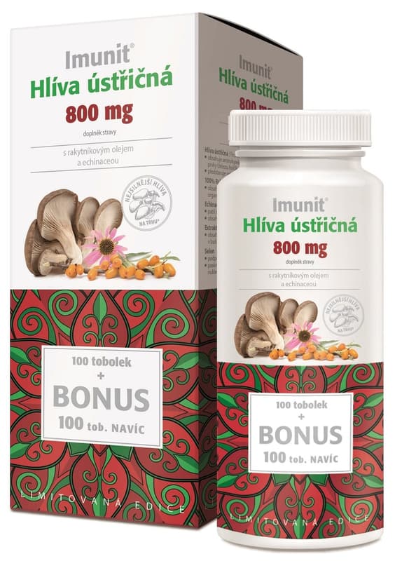 Oyster mushroom 800mg with sea buckthorn. and echin. Immune 100 + 100