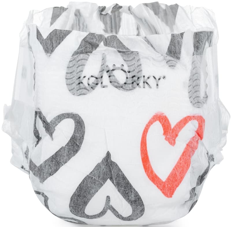 Kolorky EKO Jednorázové plenky day S srdce (3–6 kg) 25 ks