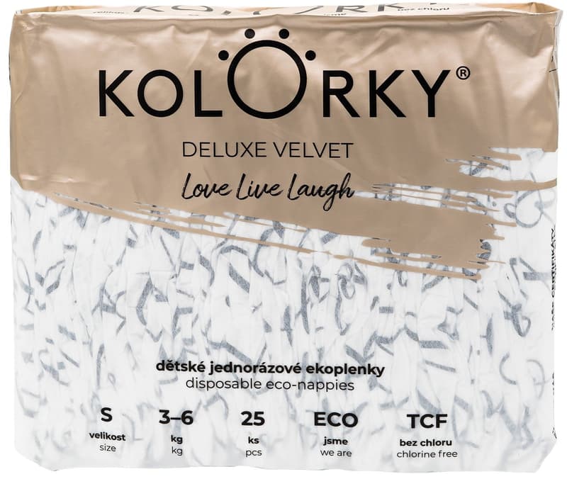 Kolorky ECO disposable diapers deluxe velvet S (3 – 6 kg) 25 pcs 