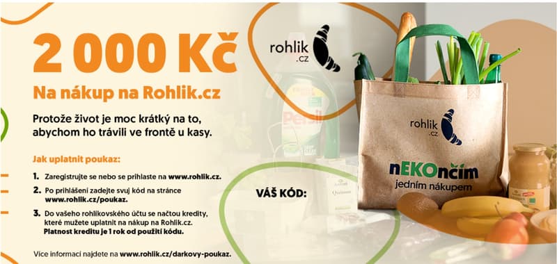 Dárkový poukaz na nákup v hodnotě 2000 Kč