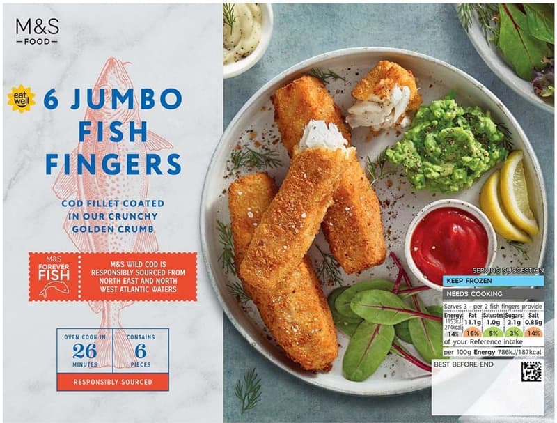 Marks & Spencer Cod Fish Fingers (6pcs)