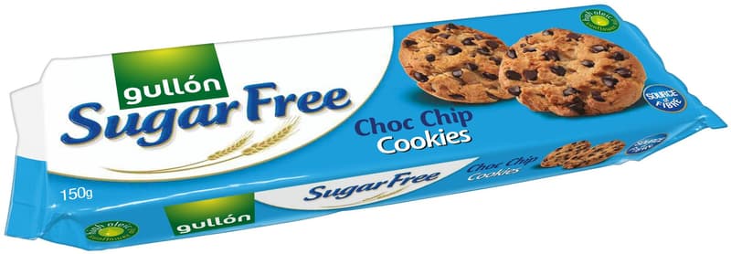 Gullón Choc chip sušenky s kousky čokolády, bez cukru