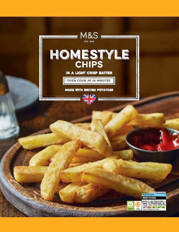 Marks & Spencer Pre-fried potato fries in batter for toasting