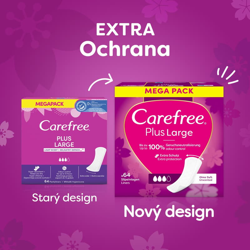 Carefree Plus Large mild fragrance