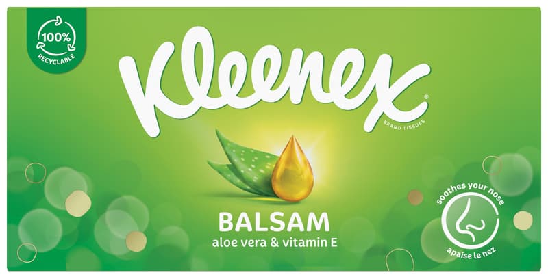 Kleenex Balsam handkerchiefs 3-layer box
