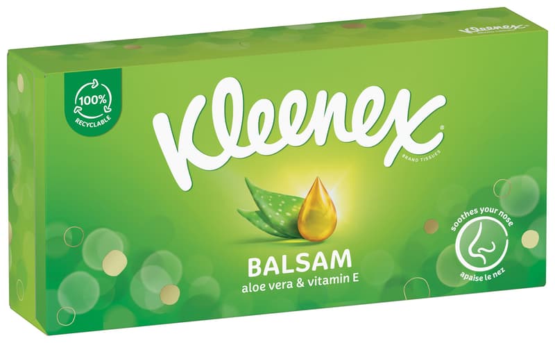 Kleenex Balsam handkerchiefs 3-layer box