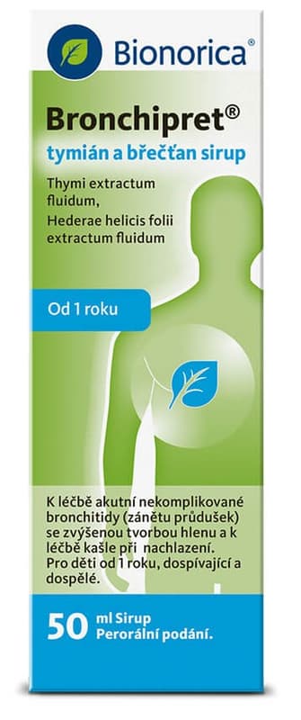BRONCHIPRET TYMIÁN A BŘEČŤAN sirup 1X50ML