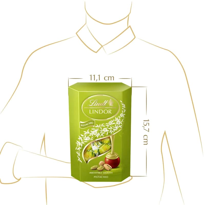 Lindt Bonboniéra LINDOR čokoládové pralinky Pistácie