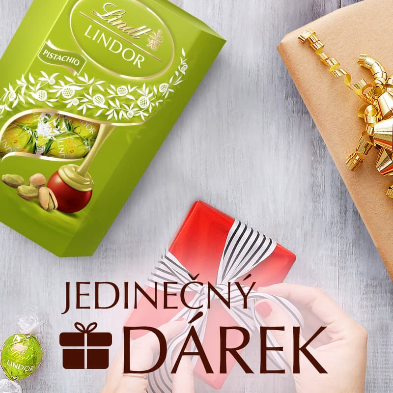 Lindt Bonboniéra LINDOR čokoládové pralinky Pistácie