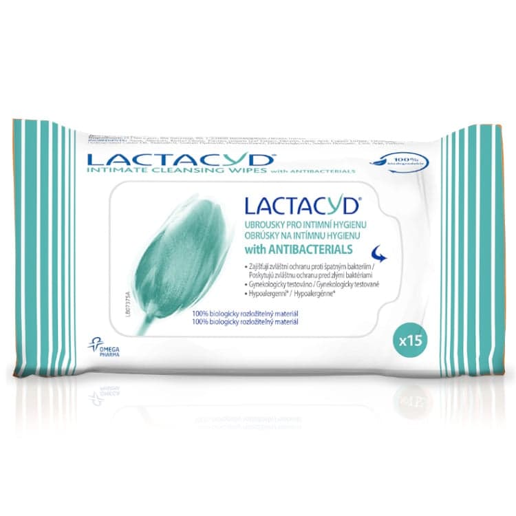 Lactacyd wipes with Antibacterials 15pcs