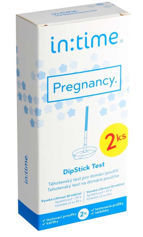 Intime Pregnancy hCG DipStick pregnancy test for home use with cups