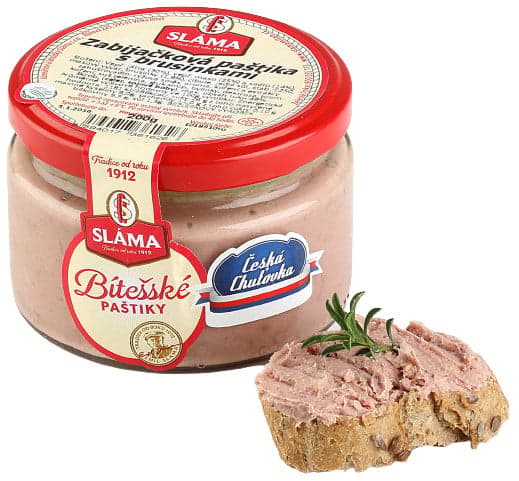 Sláma Zabijačková paštika s brusinkami