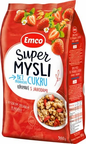 Emco Super Mind Sugar Free Crispy with strawberries