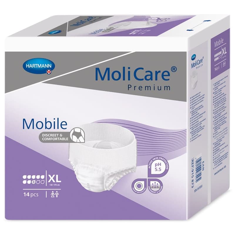 PANELS MOLICARE MOBILE 8 DROPS XL SIDE 130-170CM, 2250ML, 14PCS