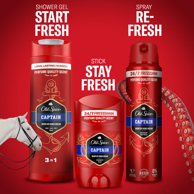 Old Spice Captain tuhý deodorant s tóny santalového dřeva a citrusů
