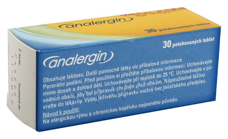 ANALERGIN 10MG Potahovaná tableta 30
