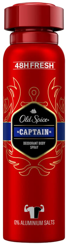 Old Spice Captain deodorant ve spreji s tóny santalového dřeva a citrusů