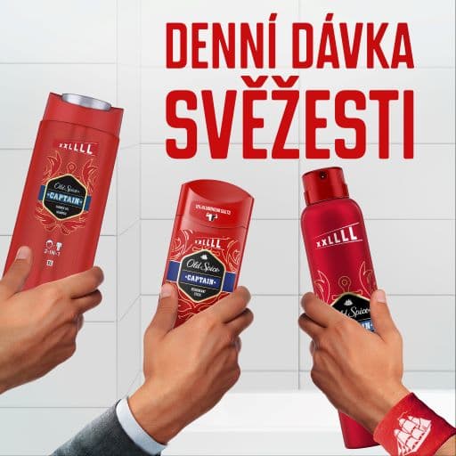 Old Spice Captain deodorant ve spreji s tóny santalového dřeva a citrusů