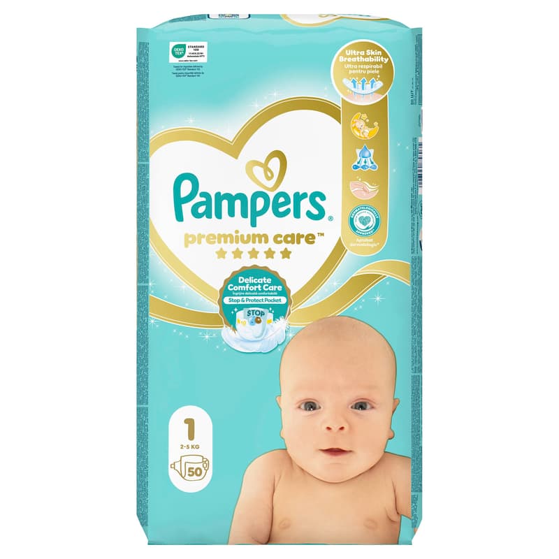 Pampers Premium care disposable diapers 1 (2–5 kg)