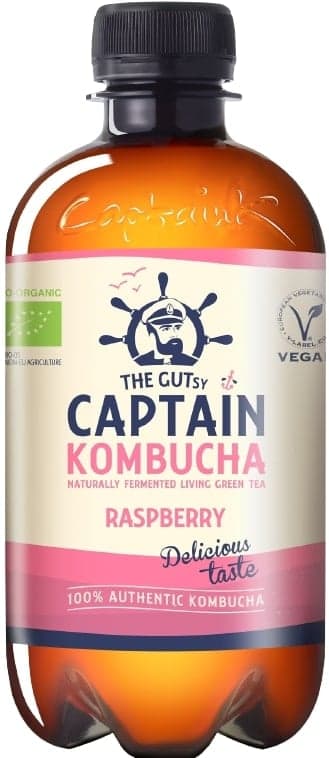 Captain Kombucha Organic Drink California Raspberry