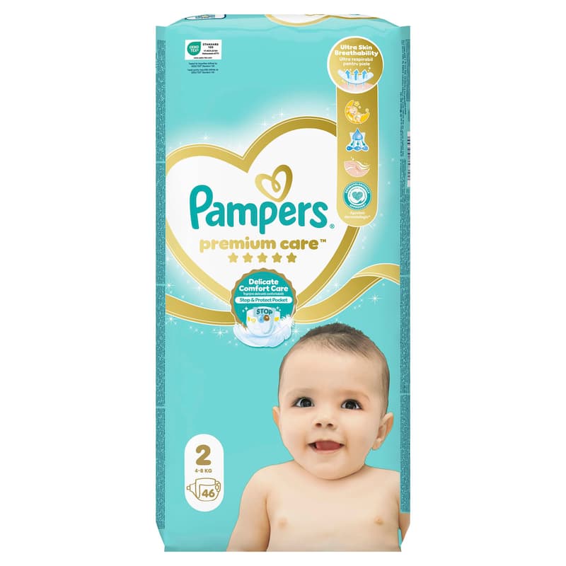 Pampers Premium care disposable diapers 2 (4–8 kg)