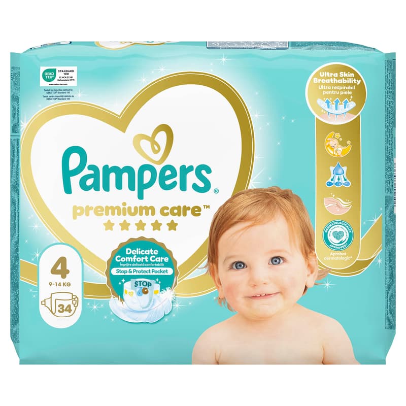 Pampers Premium care disposable diapers 4 (9–14 kg)