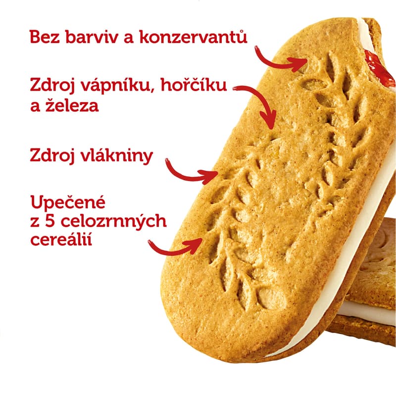 Opavia Sušenky BeBe Dobré Ráno s jogurtem a jahodami