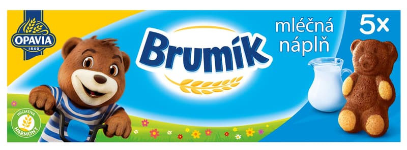 Opavia Brumík Mléčná náplň jemné pečivo