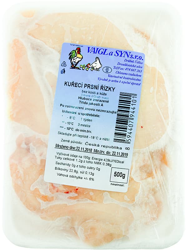 Mražená kuřecí prsa