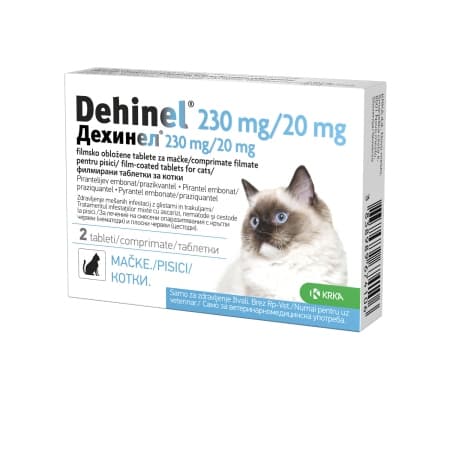 Dehinel 230mg/20mg pro kočky tbl.2