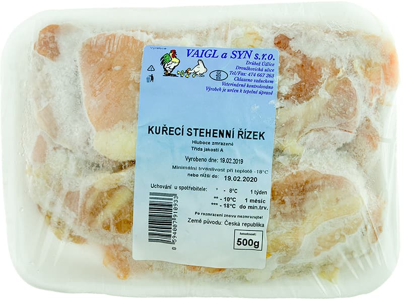 Mražený kuřecí stehenní řízek