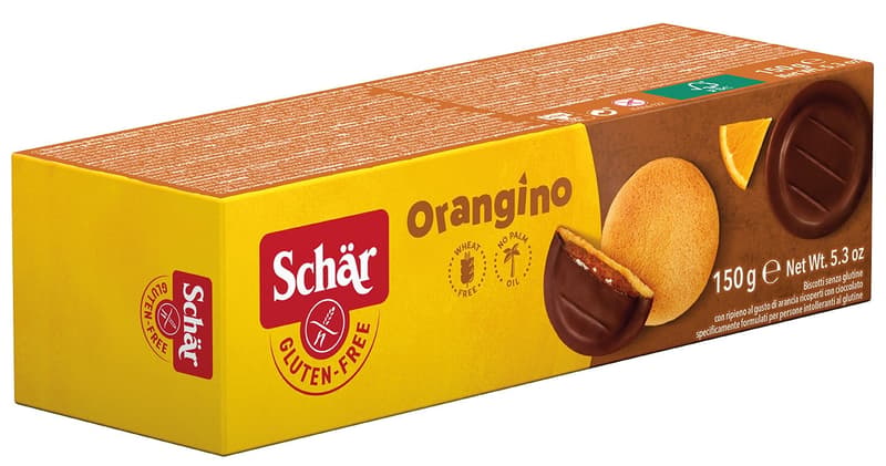 Schär Orangino gluten-free dipped sponge biscuits