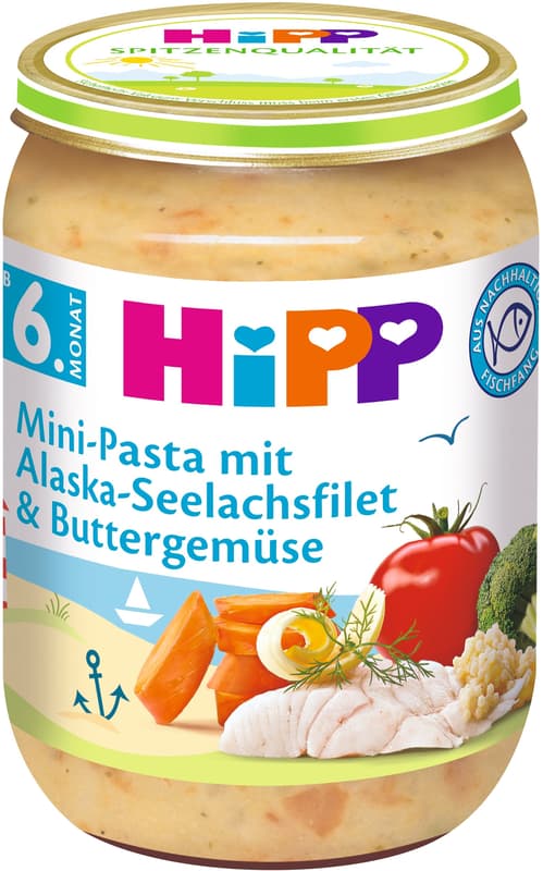 HiPP BIO Pasta with Alaskan Cod in Butter Vegetables