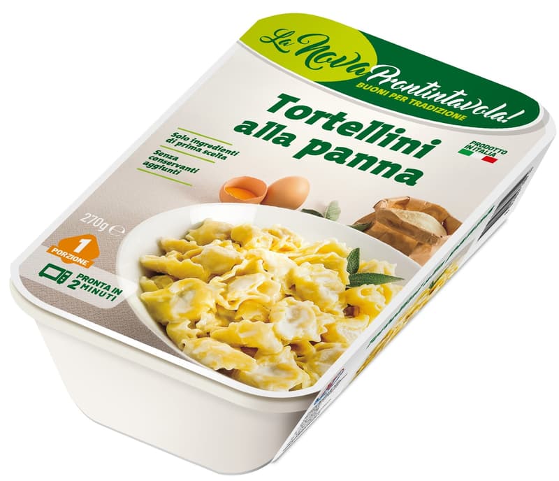 La Nova Prontintavola Tortellini stuffed with meat and cream sauce