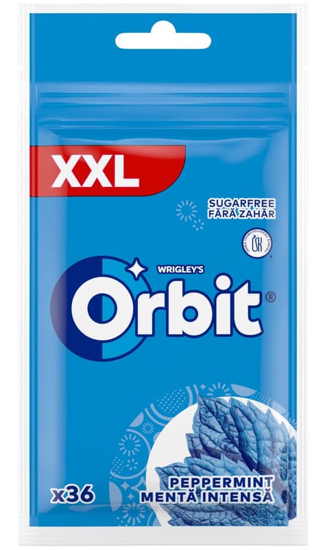 Wrigley's Orbit Žvýkačky bez cukru s příchutí peppermintu