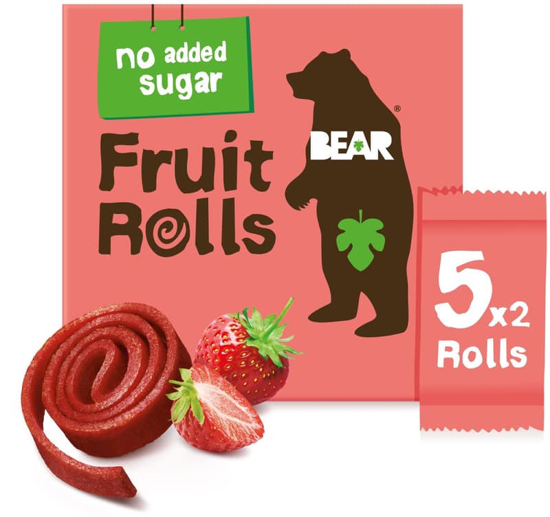 Bear Fruit Rolls ovocné rolované plátky jahoda 5×20 g