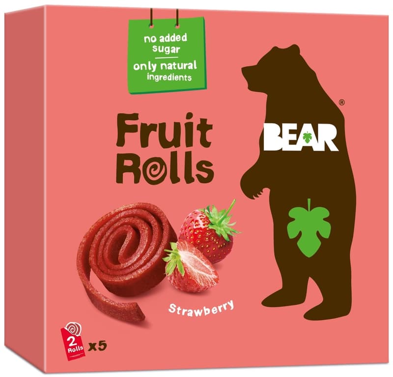 Bear Fruit Rolls ovocné rolované plátky jahoda 5×20 g