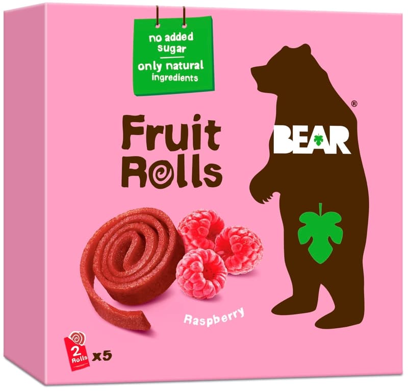 Bear Fruit Rolls ovocné rolované plátky malina 5×20 g