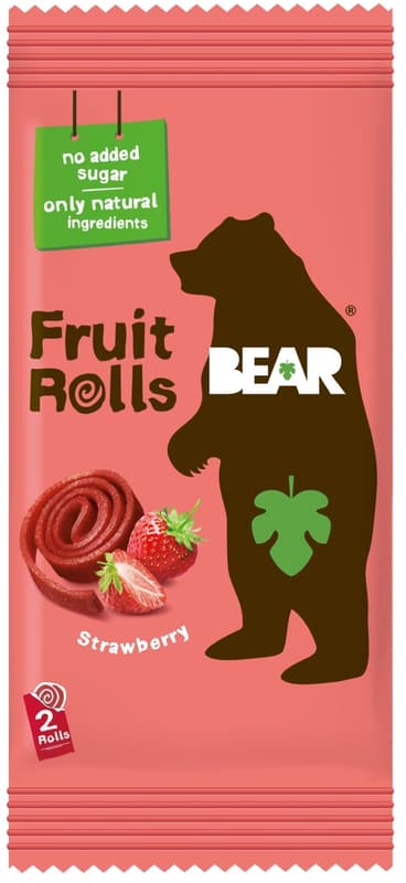 Bear Fruit Rolls ovocné rolované plátky jahoda