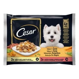 Cesar pockets for dogs with meat and vegetables in jelly 4 × 100g