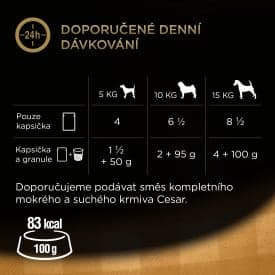 Cesar pockets for dogs with meat and vegetables in jelly 4 × 100g