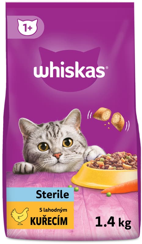 Whiskas Granule pro dospělé kastrované kočky s kuřecím