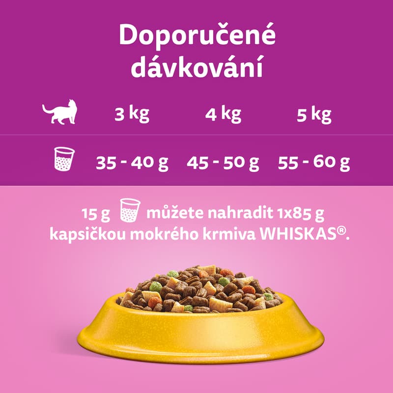 Whiskas Granule pro dospělé kastrované kočky s kuřecím