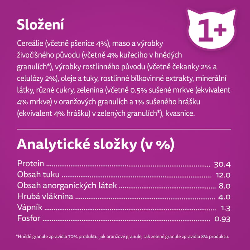 Whiskas Granule pro dospělé kastrované kočky s kuřecím